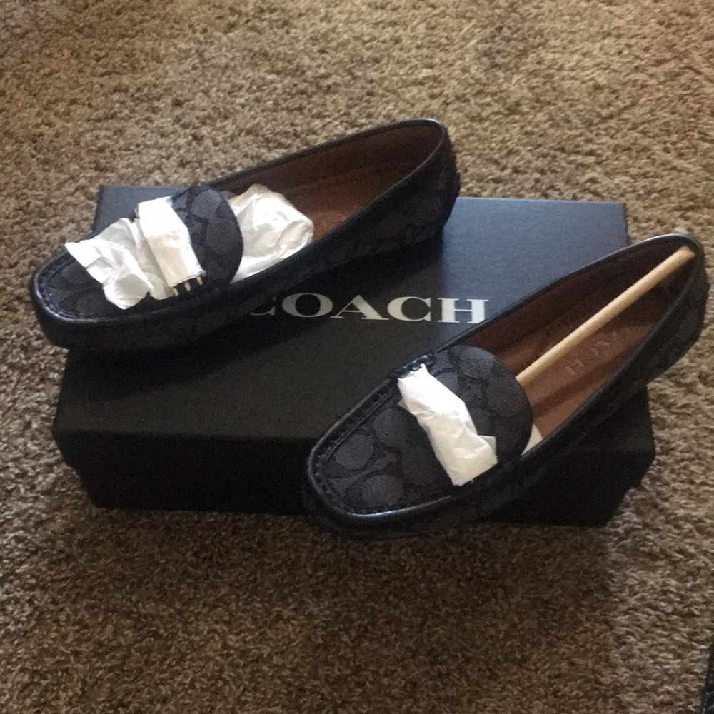 Coach back loafers